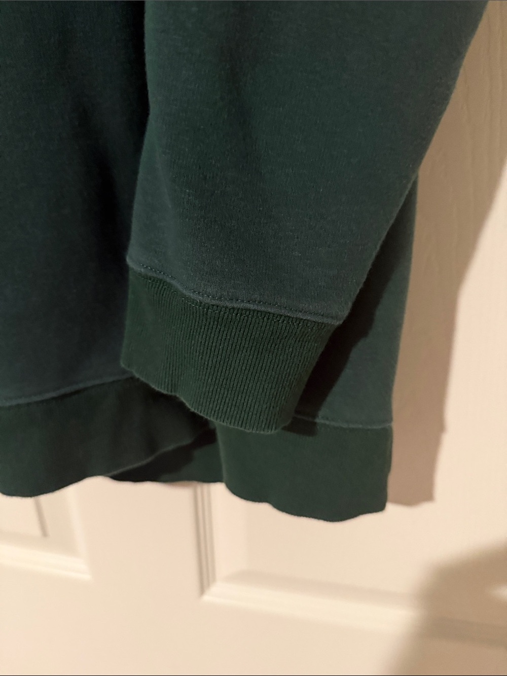 Crewneck Sweatshirt in Dark Green with Striped 'Y'ALL' Applique - Picture 5 of 8